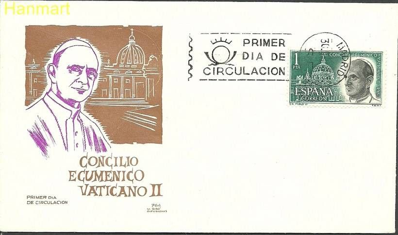 Znaczek Hiszpania 1963 Mi 1435 FDC