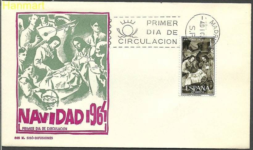 Znaczek Hiszpania 1964 Mi 1523 FDC
