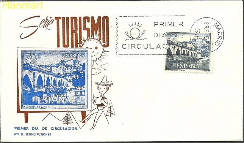 Znaczek Hiszpania 1965 Mi 1527 FDC