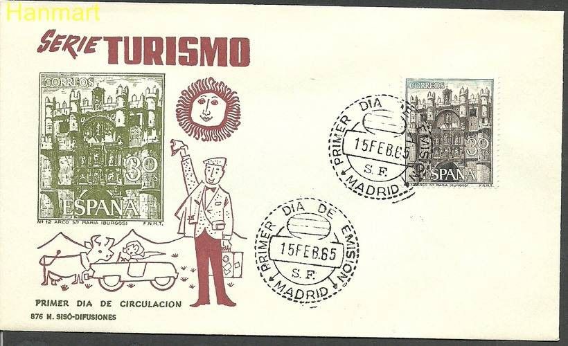 Znaczek Hiszpania 1965 Mi 1529 FDC
