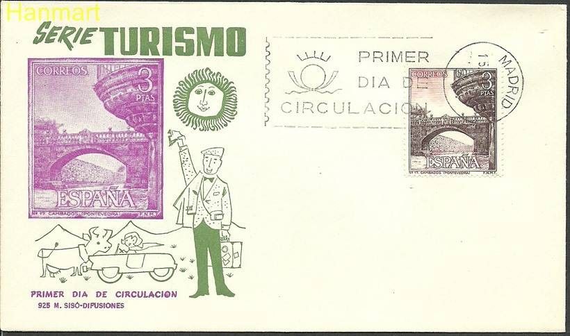 Znaczek Hiszpania 1965 Mi 1563 FDC