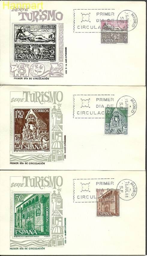 Znaczek Hiszpania 1968 Mi 1765-1769 FDC