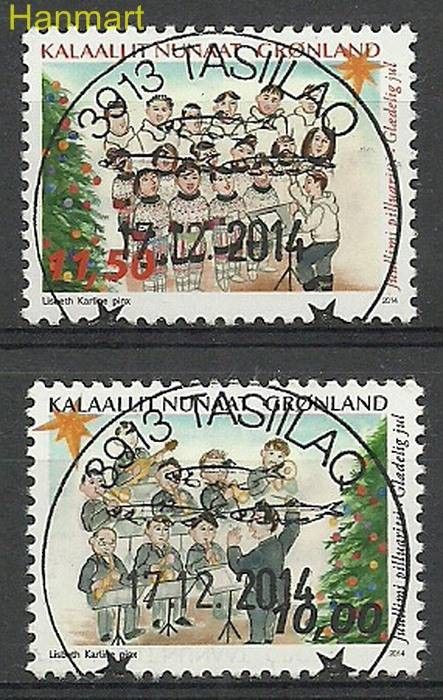 Znaczek Grenlandia 2014 Mi 681-682 Stemplowane