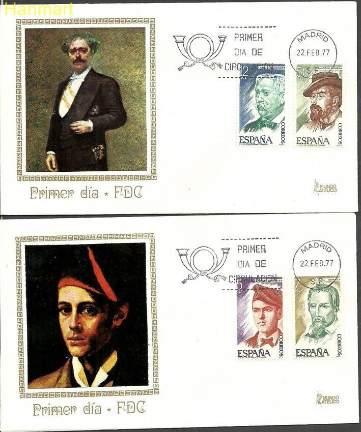 Znaczek Hiszpania 1977 Mi 2284-2287 FDC
