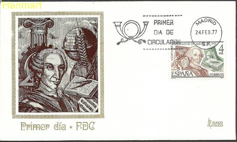 Znaczek Hiszpania 1977 Mi 2288 FDC