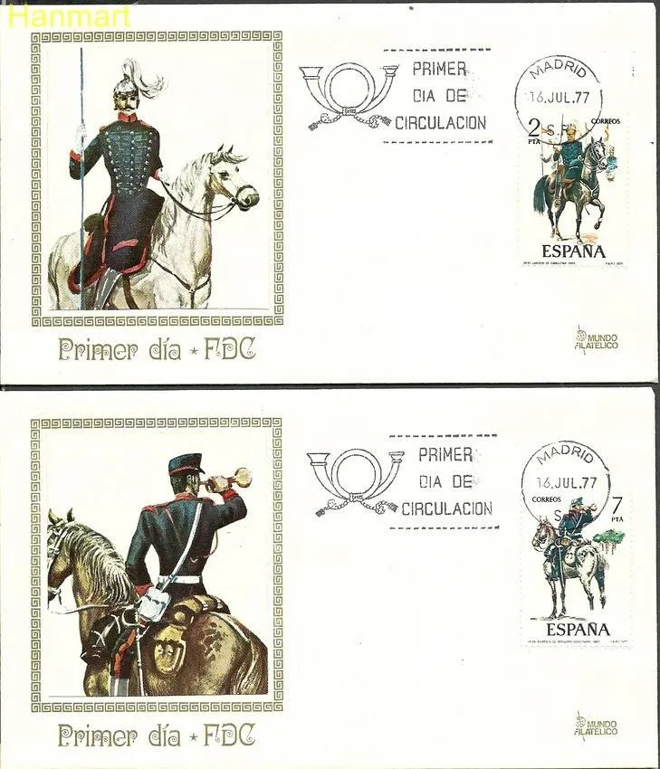 Znaczek Hiszpania 1977 Mi 2316-2320 FDC
