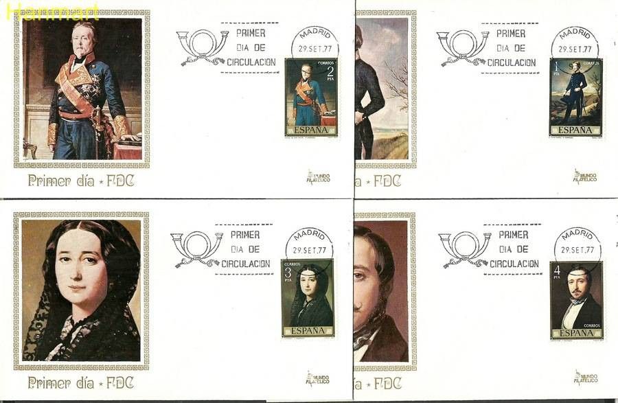 Znaczek Hiszpania 1977 Mi 2322-2329 FDC
