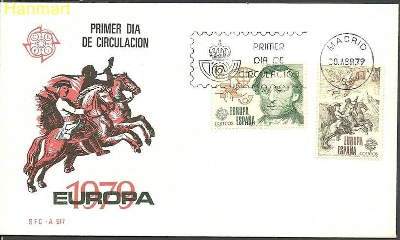 Znaczek Hiszpania 1979 Mi 2412-2413 FDC