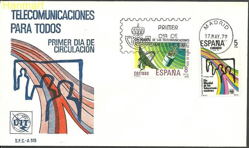 Znaczek Hiszpania 1979 Mi 2414-2415 FDC