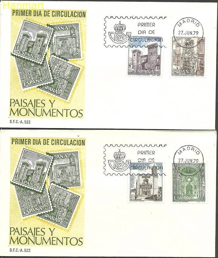 Znaczek Hiszpania 1979 Mi 2419-2422 FDC
