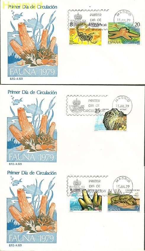 Znaczek Hiszpania 1979 Mi 2423-2427 FDC