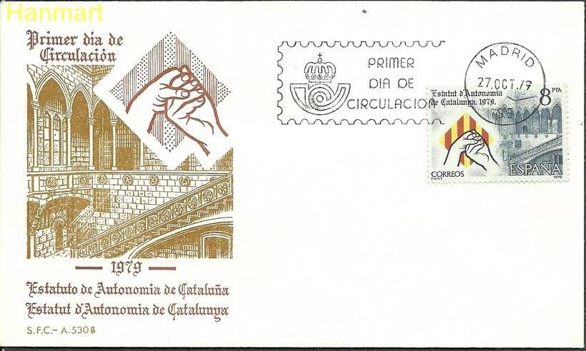 Znaczek Hiszpania 1979 Mi 2438 FDC