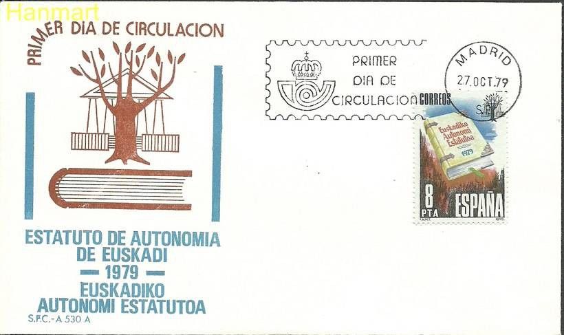 Znaczek Hiszpania 1979 Mi 2439 FDC