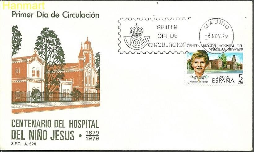 Znaczek Hiszpania 1979 Mi 2440 FDC