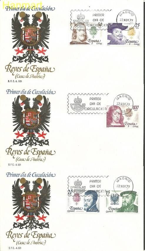 Znaczek Hiszpania 1979 Mi 2444-2448 FDC