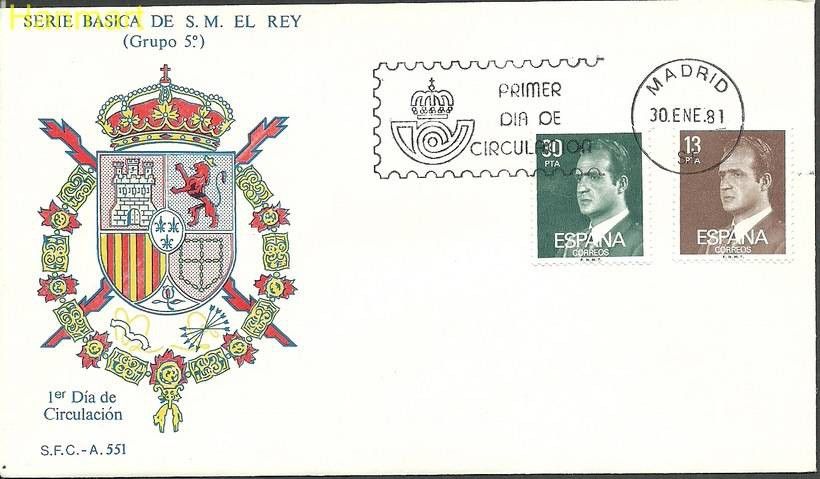 Znaczek Hiszpania 1981 Mi 2489-2490x FDC