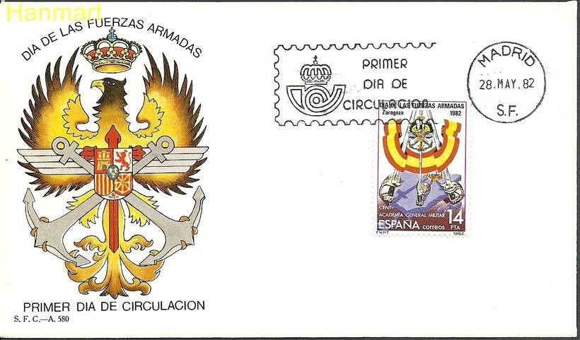 Znaczek Hiszpania 1982 Mi 2547 FDC