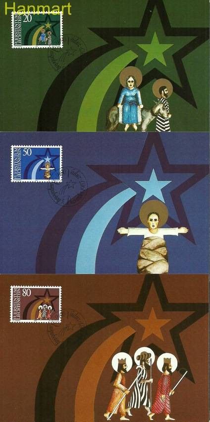 Znaczek Liechtenstein 1983 Mi 831-833 Karta Max