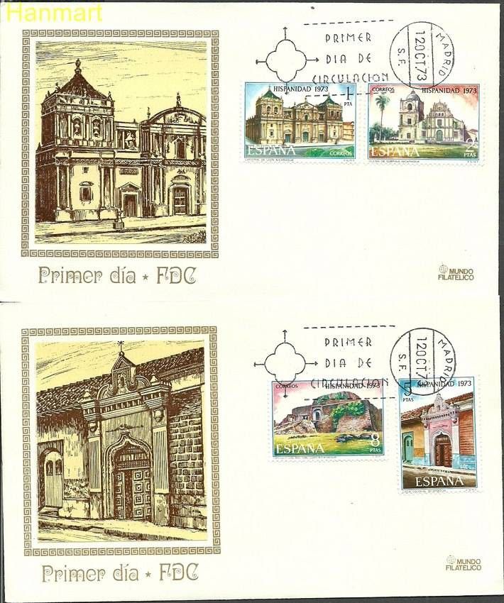 Znaczek Hiszpania 1973 Mi 2049-2052b FDC