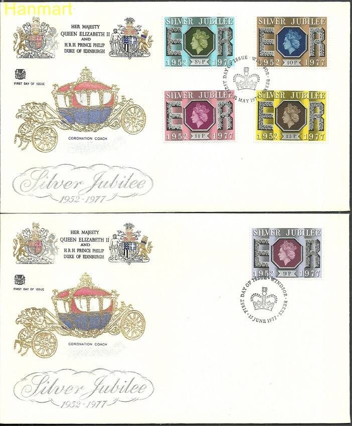 Znaczek Wielka Brytania 1977 Mi 739-743 FDC