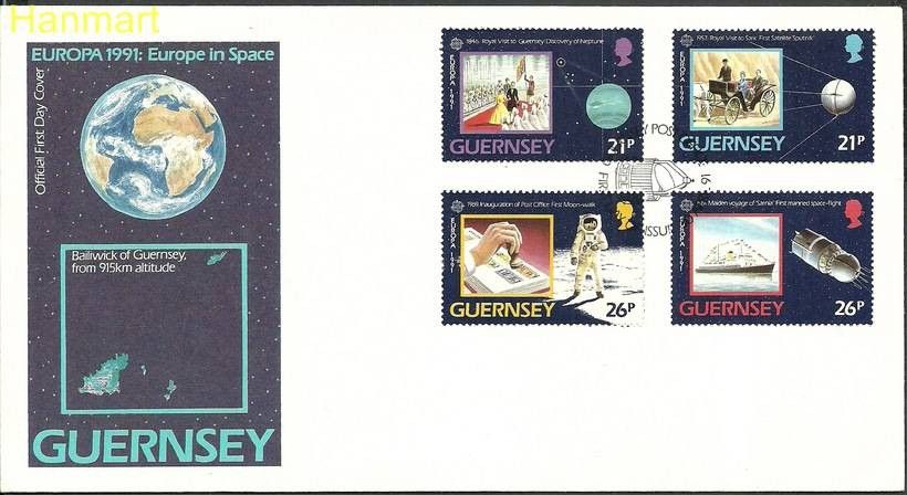 Znaczek Guernsey 1991 Mi 518-521 FDC