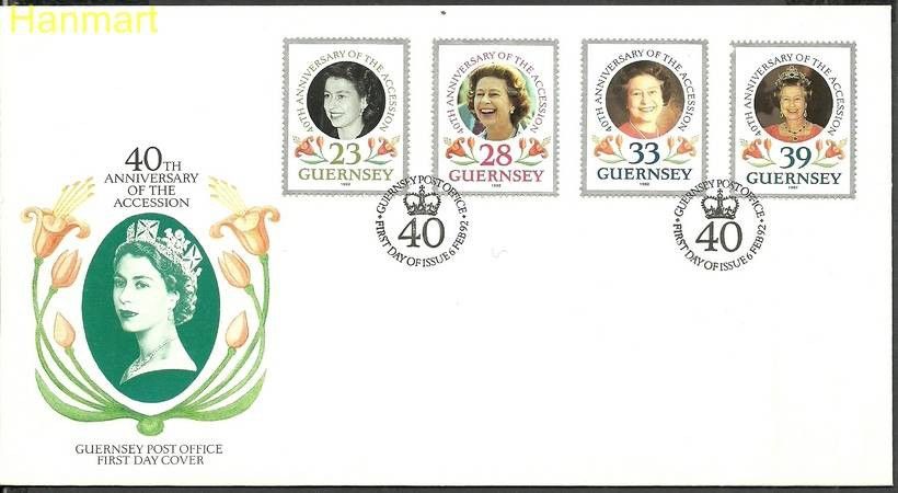 Znaczek Guernsey 1992 Mi 553-556 FDC
