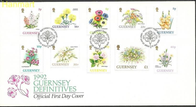 Znaczek Guernsey 1992 Mi 557-566A FDC