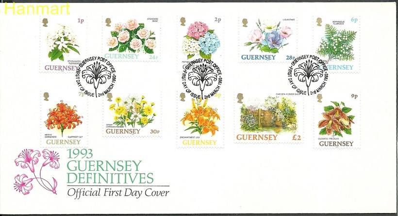Znaczek Guernsey 1993 Mi 598-607 FDC