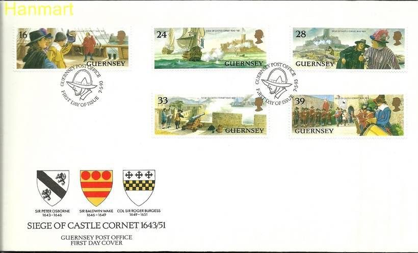 Znaczek Guernsey 1993 Mi 612-616 FDC
