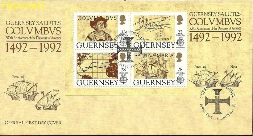 Znaczek Guernsey 1992 Mi bl8 FDC