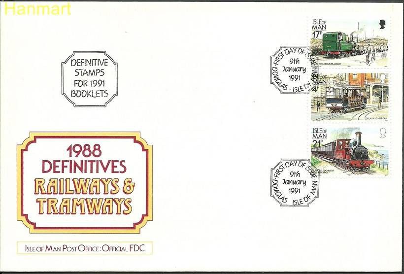 Znaczek Wyspa Man 1991 Mi 360VI+457-458 FDC