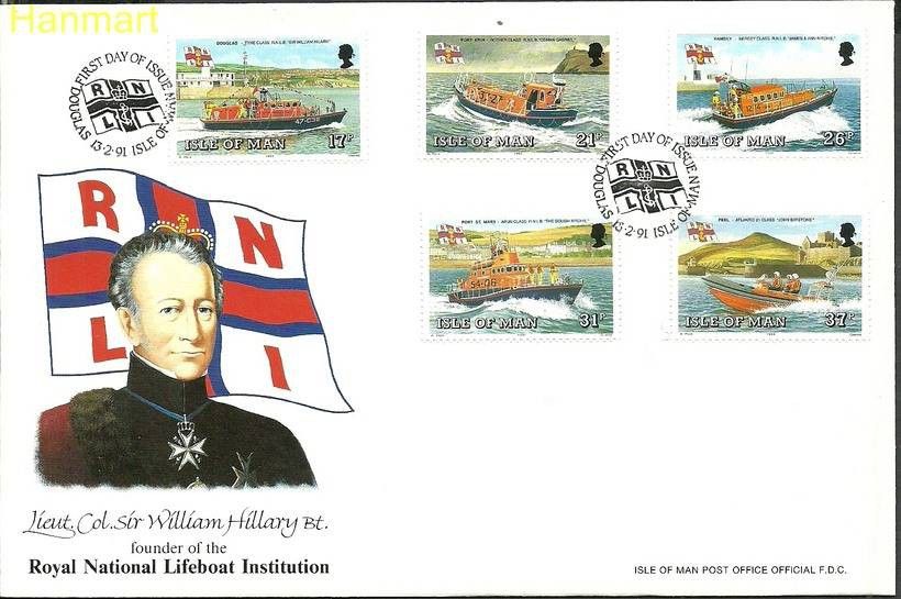 Znaczek Wyspa Man 1991 Mi 459-463 FDC