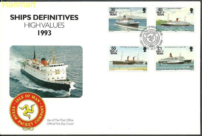 Znaczek Wyspa Man 1993 Mi 560-563I FDC