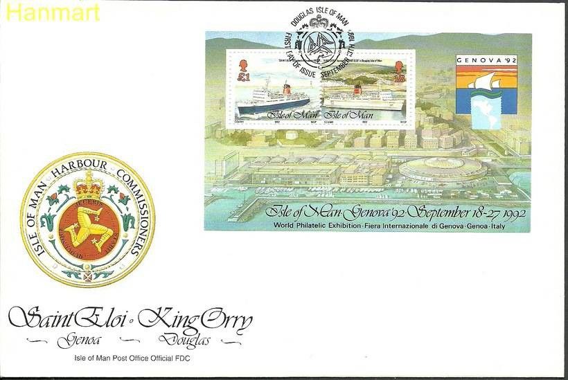 Znaczek Wyspa Man 1992 Mi bl18 FDC