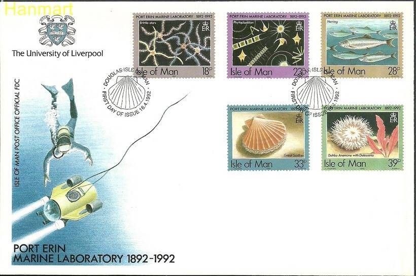 Znaczek Wyspa Man 1992 Mi 507-511 FDC
