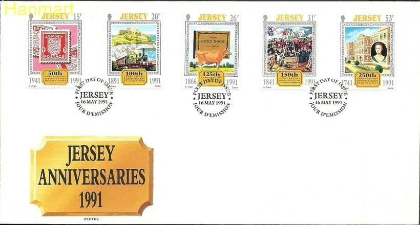 Znaczek Jersey 1991 Mi 544-548 FDC