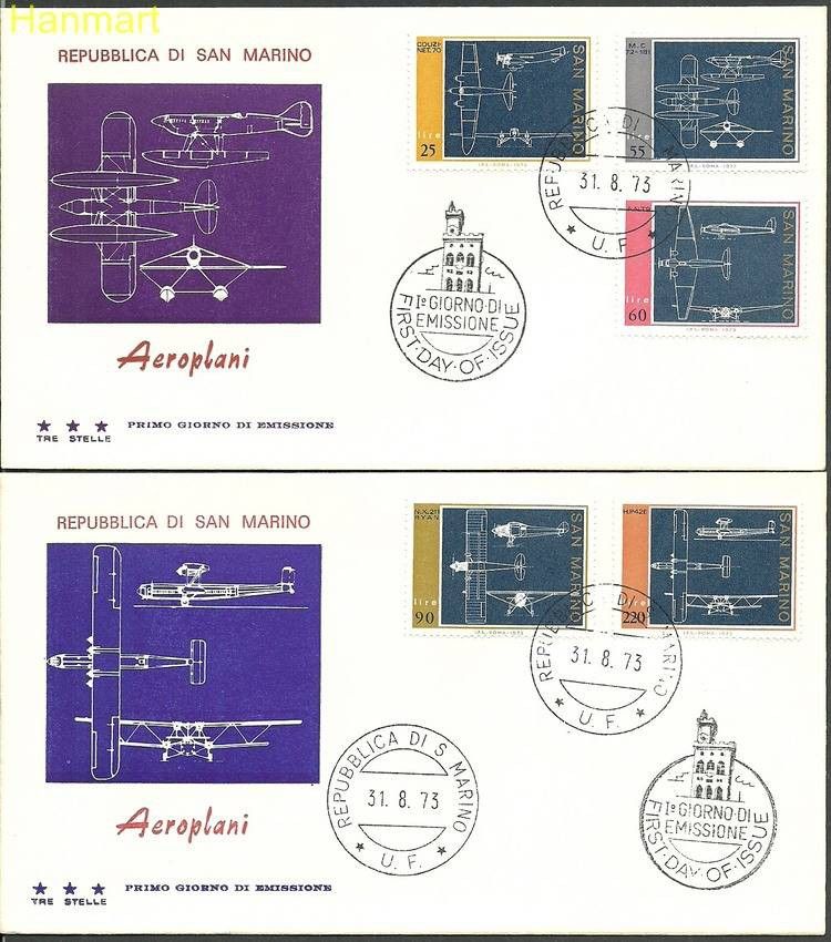 Znaczek San Marino 1973 Mi 1041-1045 FDC