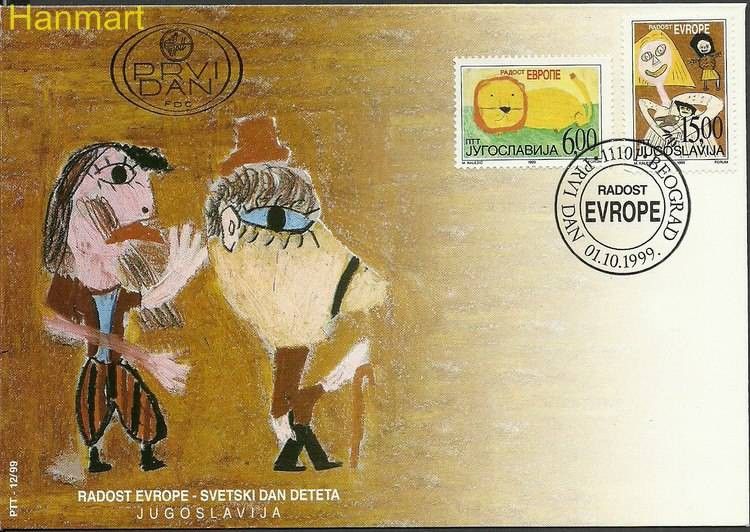 Znaczek Jugosławia 1999 Mi 2928-2929 FDC