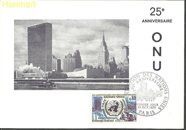 Znaczek Francja 1970 Mi 1729 Karta Max