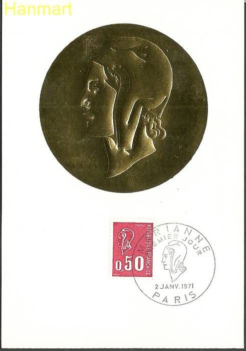 Znaczek Francja 1971 Mi 1735x Karta Max