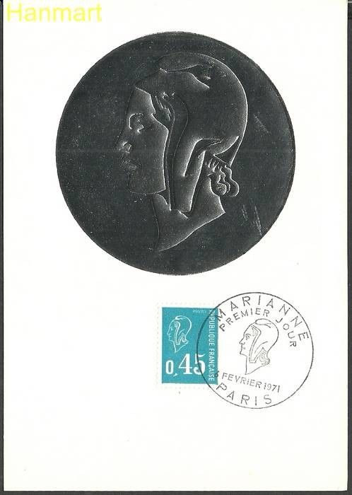 Znaczek Francja 1971 Mi 1738 Karta Max