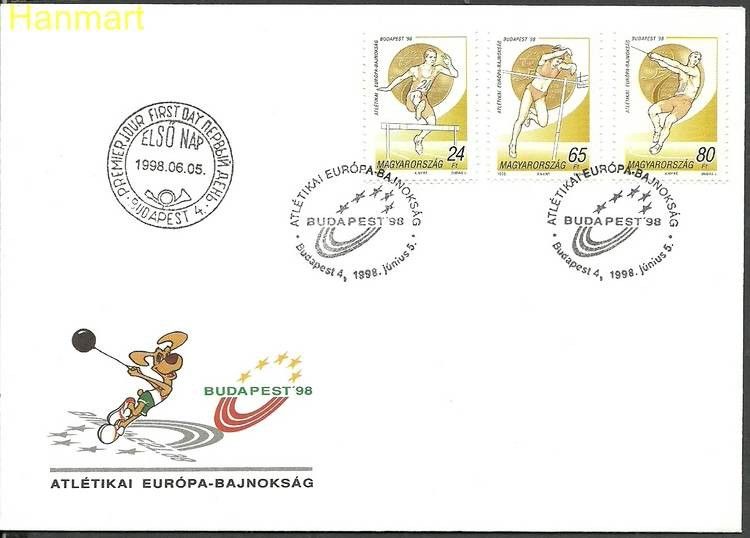 Znaczek Węgry 1998 Mi 4508-4510 FDC