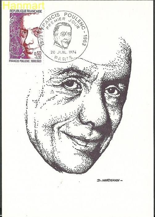 Znaczek Francja 1974 Mi 1882 Karta Max