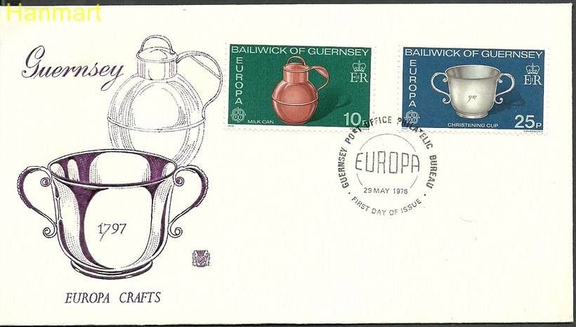 Znaczek Guernsey 1976 Mi 133-134a FDC