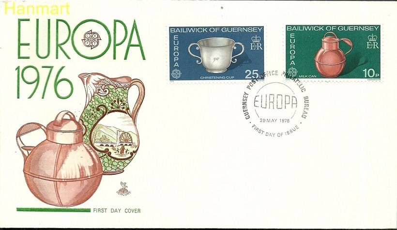Znaczek Guernsey 1976 Mi 133-134b FDC