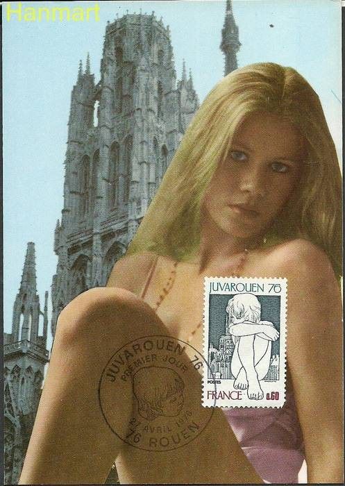 Znaczek Francja 1976 Mi 1960 Karta Max
