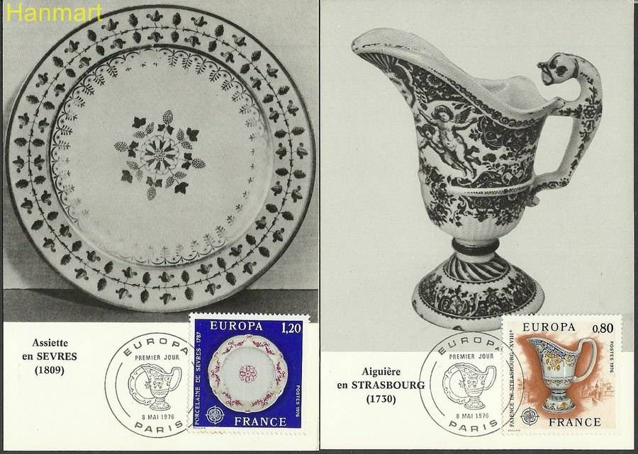 Znaczek Francja 1976 Mi 1961-1962 Karta Max