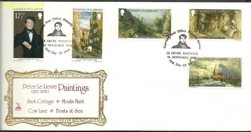 Znaczek Guernsey 1980 Mi 213-217 FDC