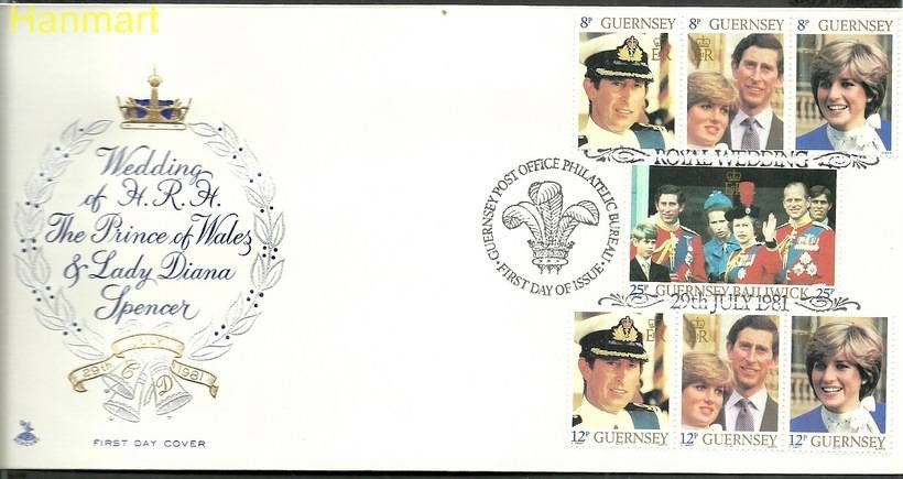 Znaczek Guernsey 1981 Mi 225-231 FDC