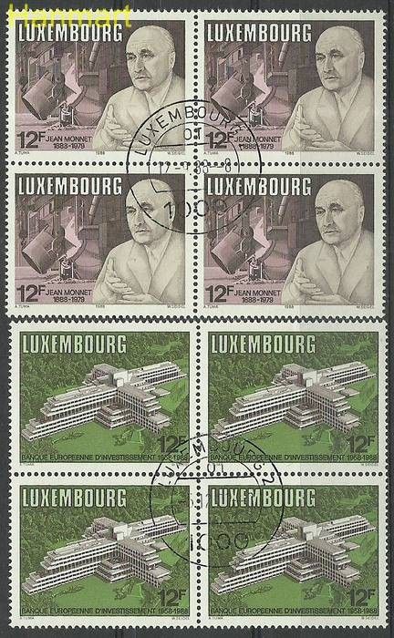 Znaczek Luksemburg 1988 Mi vie1207-1208 Stemplowane